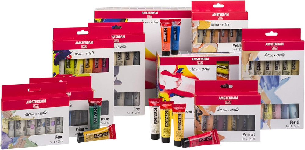 Acrylic 20 X 90Ml Tubes- Acrylic Paint Set