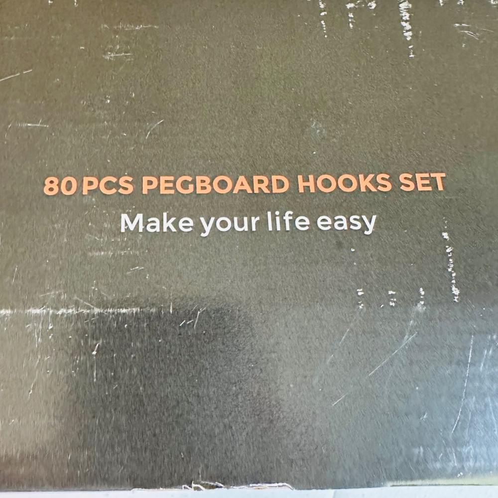 80 Pcs Pegboard Basket and Pegboard Hooks For Organizing Tools & Accessories