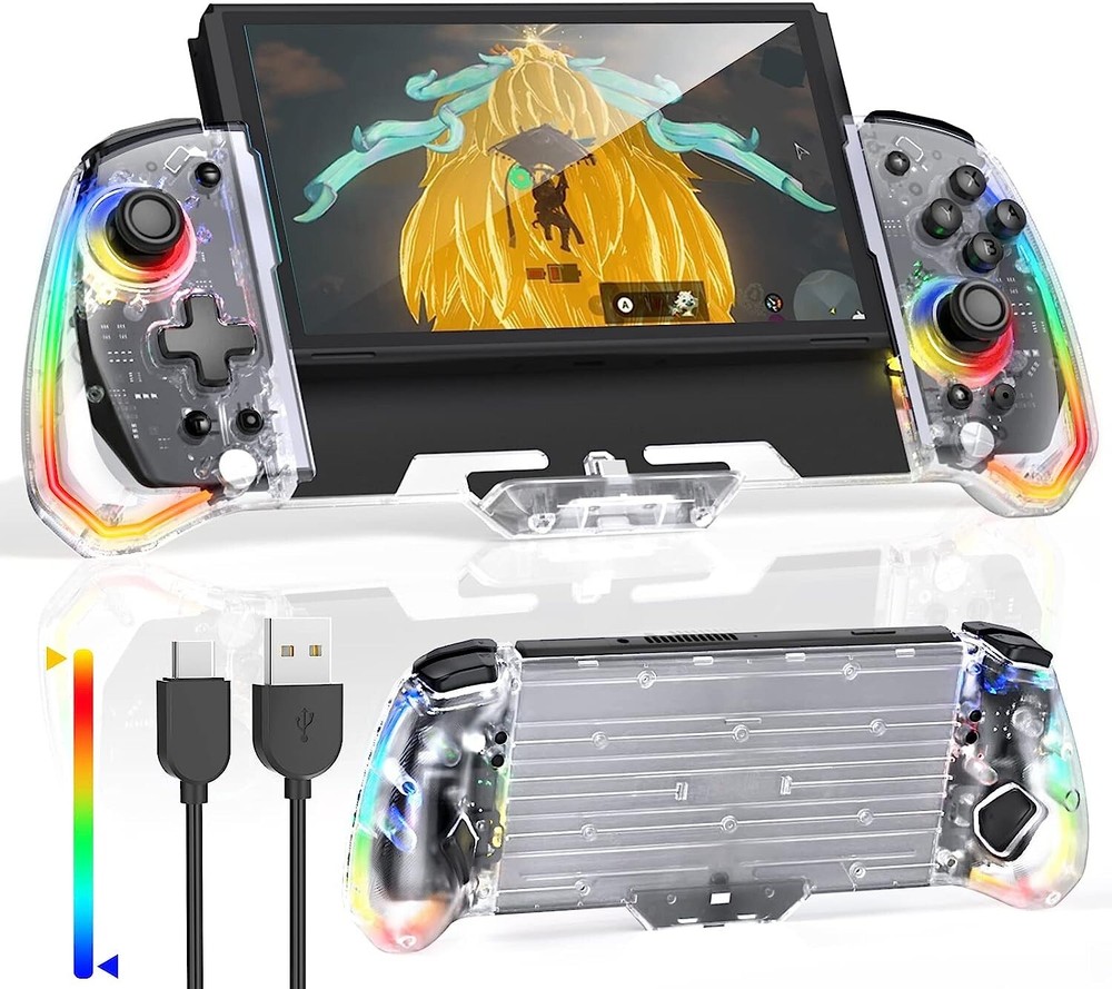 Dual Vibration Handheld Controller Grip Gamepad For Nintendo Switch&OLED Joy-Con