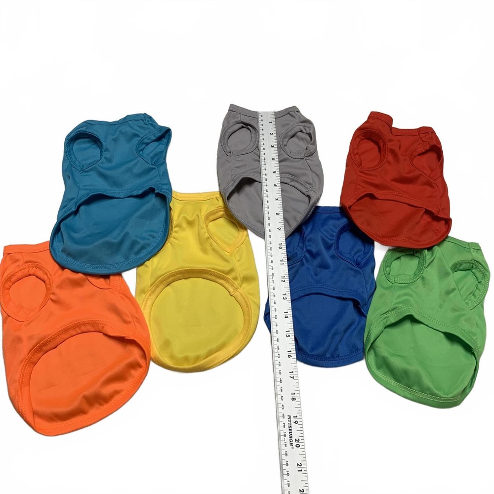 Dog Set 7 T-Shirts Size Small multicolored