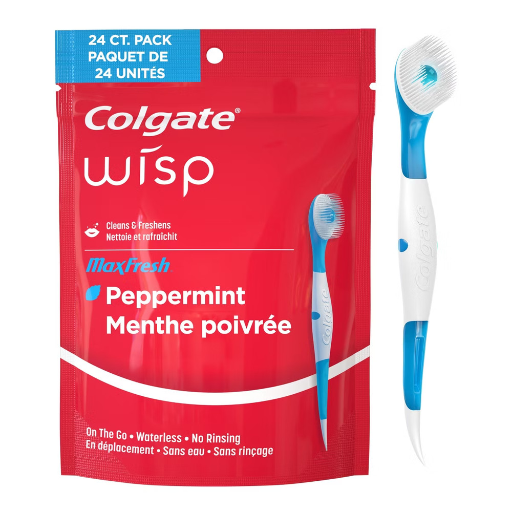 Colgate Max Fresh Wisp Disposable Travel Toothbrushes - Mini - Peppermint - 24ct