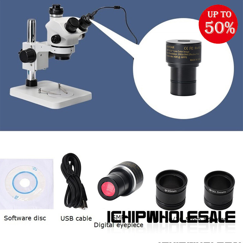 5MP Microscope Camera Digital Electronic Eyepiece USB2.0 Camera for Microscope