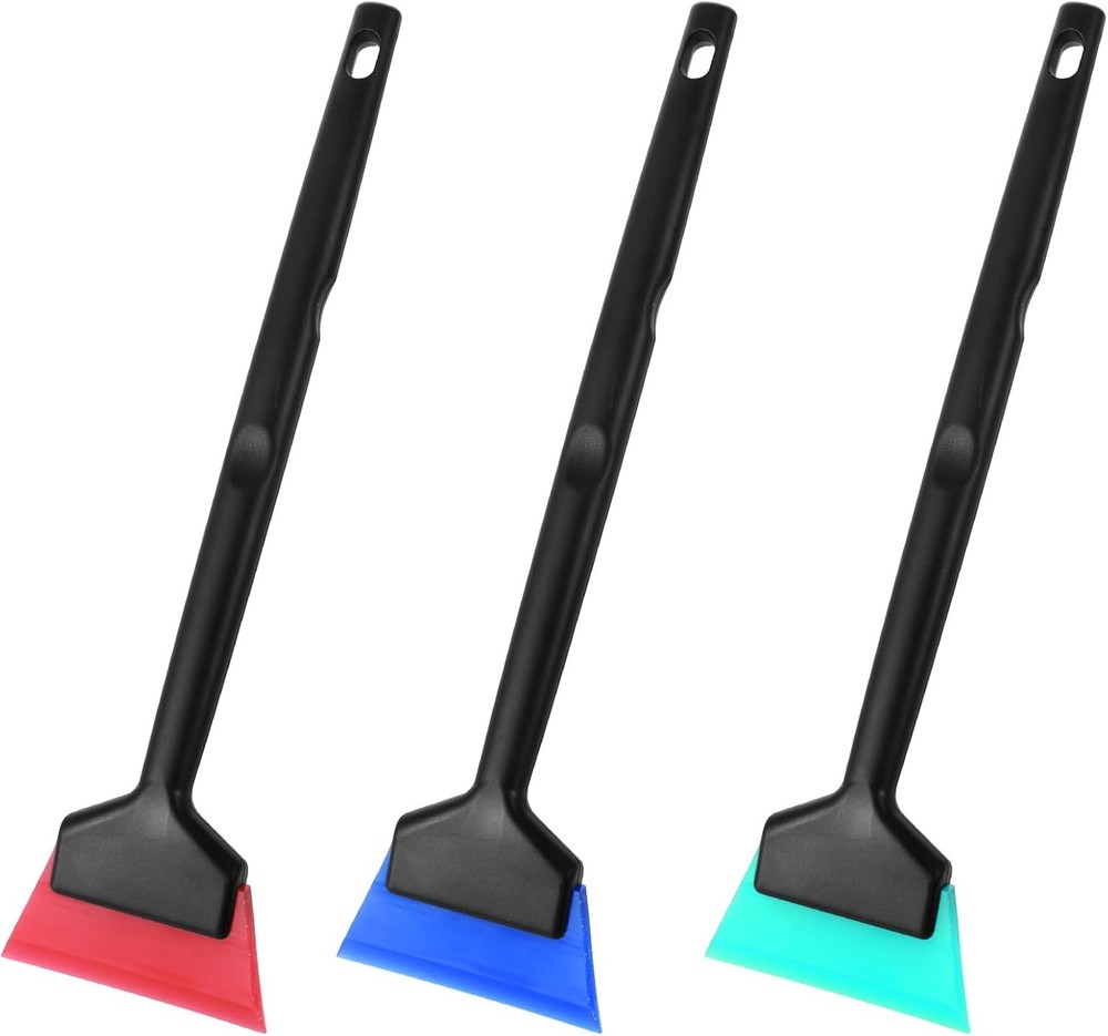 3Pcs Window Tint Squeegee, Rubber Mini Squeegee with Anti Slip Handle, All