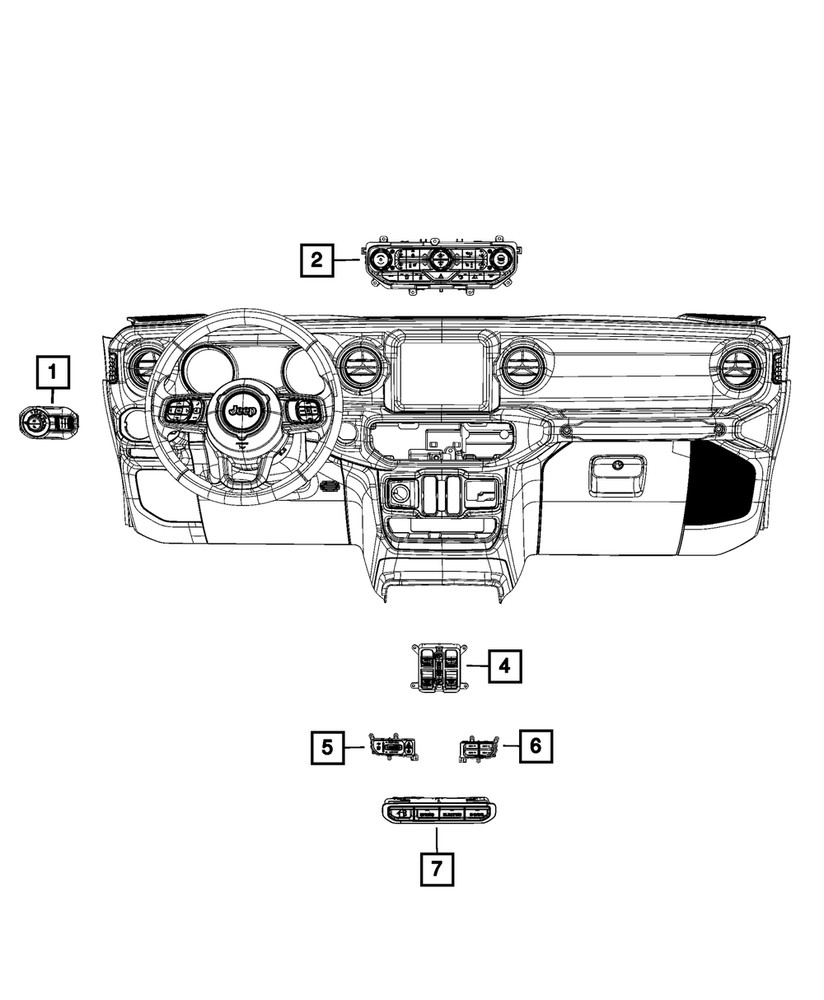 Genuine Mopar Power Window Switch 68290764AF