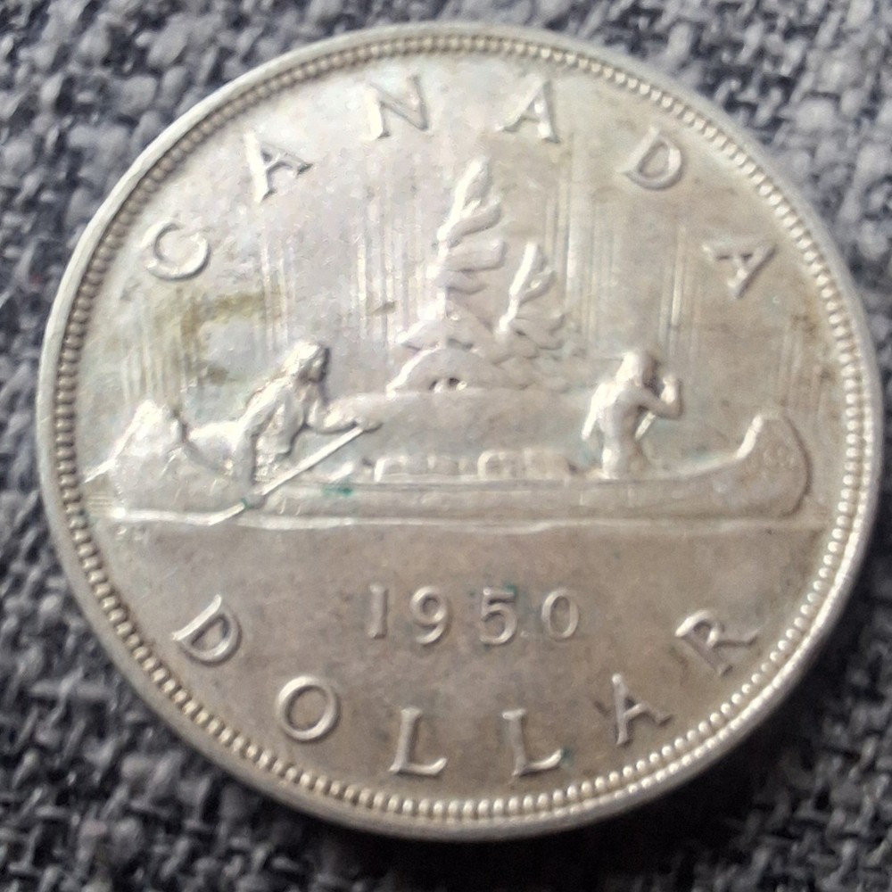 1950 Silver Canda Dollar