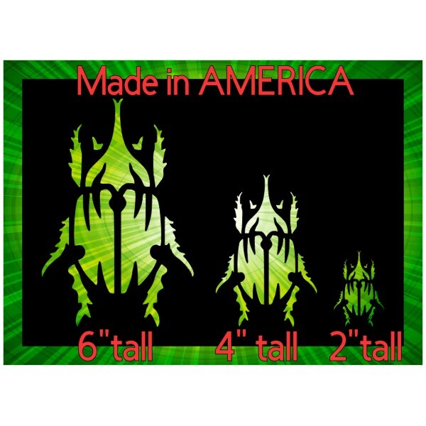 7"x10" Clear Plastic Stencil - Beetle Bug (SAA71)