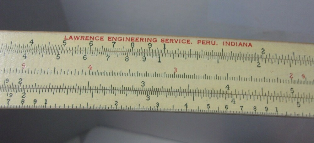 Vintage Lawrence Engineering Service Slide Rule