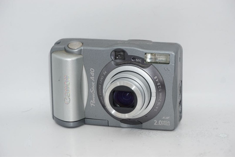 Canon PowerShot A40 Silver Compact Digital Camera Tested Great Condition