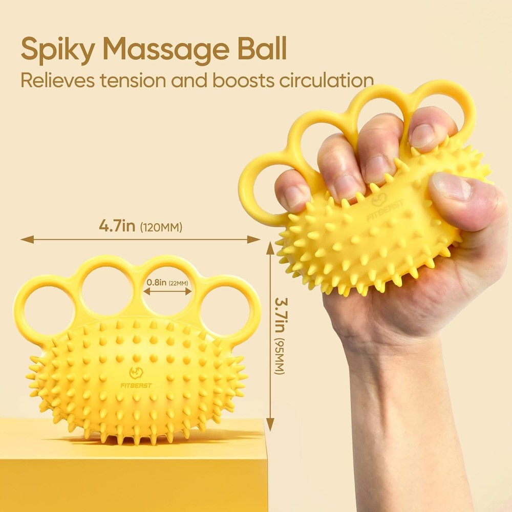 FitBeast Hand Exercise Ball Set–3 Pack Hand Squeeze Balls for Hand Therapy, Gr
