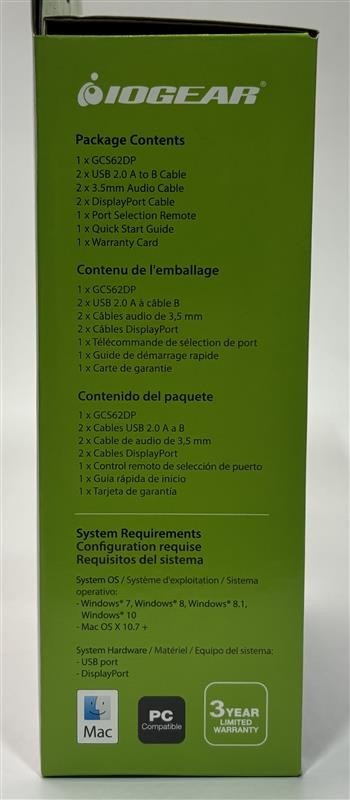 IOGEAR GCS62DP KVM Switch Box