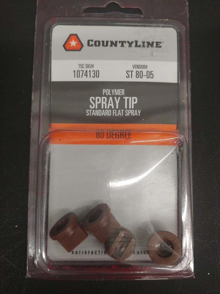 Countyline Polymer Spray Tip Standard Flat Spray 80 Degree ST 80-05 4 Pack