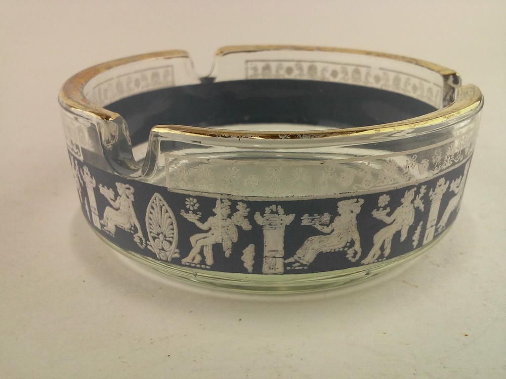 Glass Decorative Ash Tray 3.25-Inch Diameter