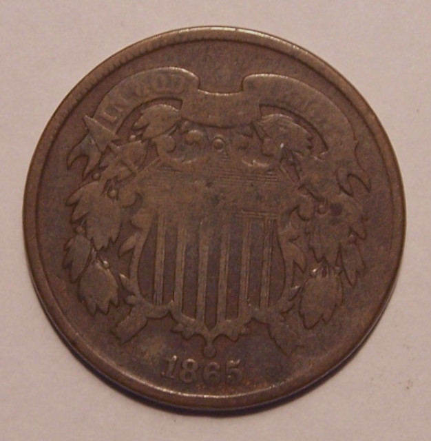 1865 Two Cent Piece Fancy 5 Variety