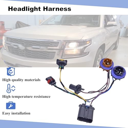 Headlight Wiring Harness Headlight Wire Harness Assembly Compatible with 2007
