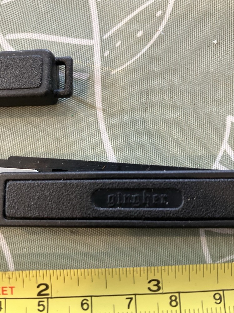 Gingher Scissors,Germany,Black Plastic Pull-out Case,Hanging Loop,4.3"l Nylon/SS