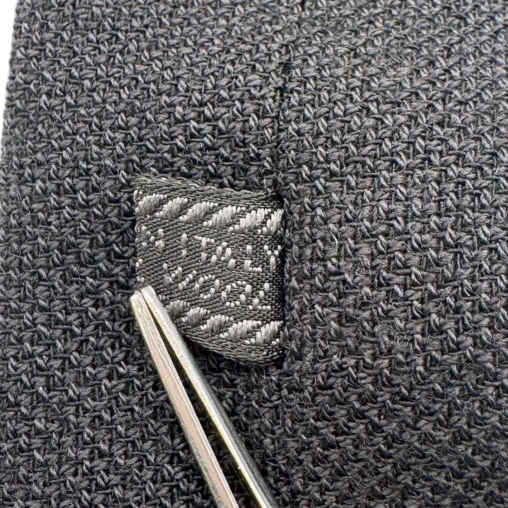 PRADA Prada tie solid wool slim charcoal gray