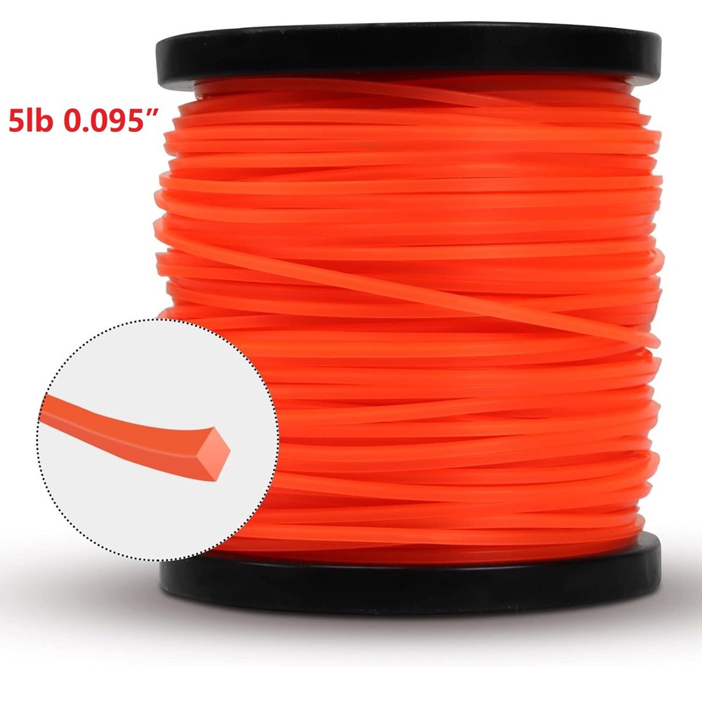 1/2/4 Pack 1300FT 5lb .095 Square String Trimmer Line Nylon Weed Eater Spool