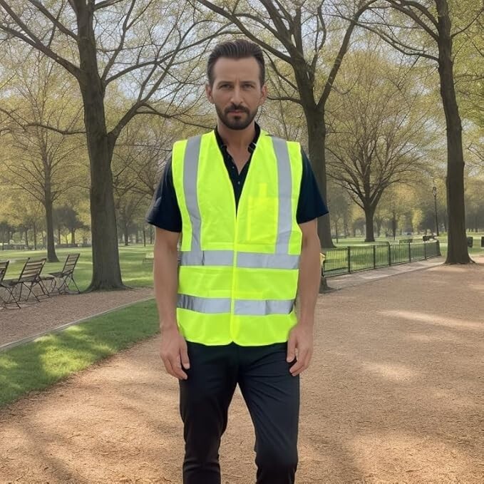 HIGH VISIBILITY REFLECTIVE ANSI/ISEA STANDARD SAFETY VEST