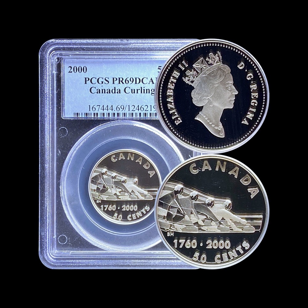 CANADA. 2000, 50 Cent, Silver - PCGS PR69 DCAM - Top Pop 🥇 Curling
