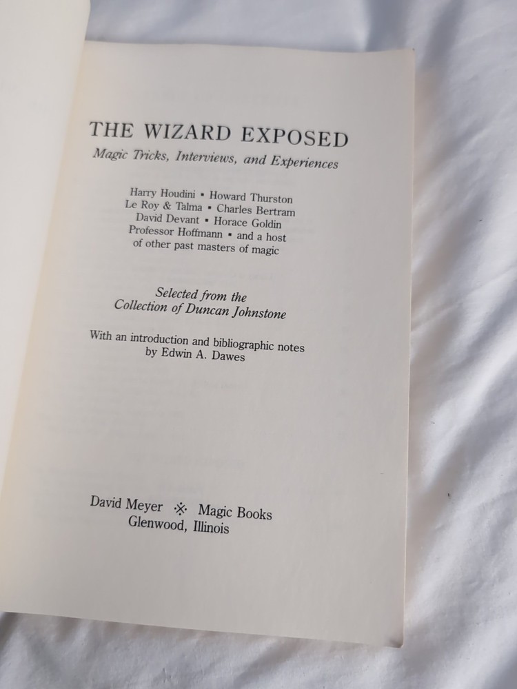 The Wizard Exposed Magic Book By Johnstone & Dawes