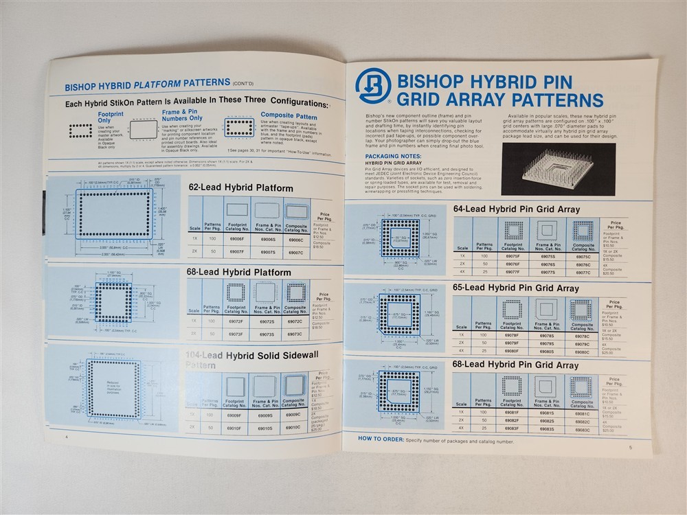 Bishop Graphics Microelectronics Artwork Patterns 1984 Catalog Westlake Village