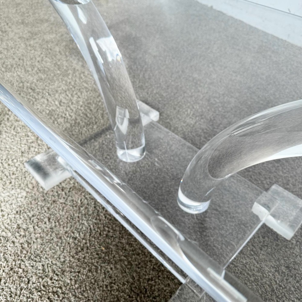 Mid Century Modern Chunky Lucite Coffee Table