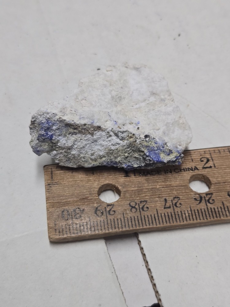 Rare blue Callaghanite w Hydromagnesite specimen