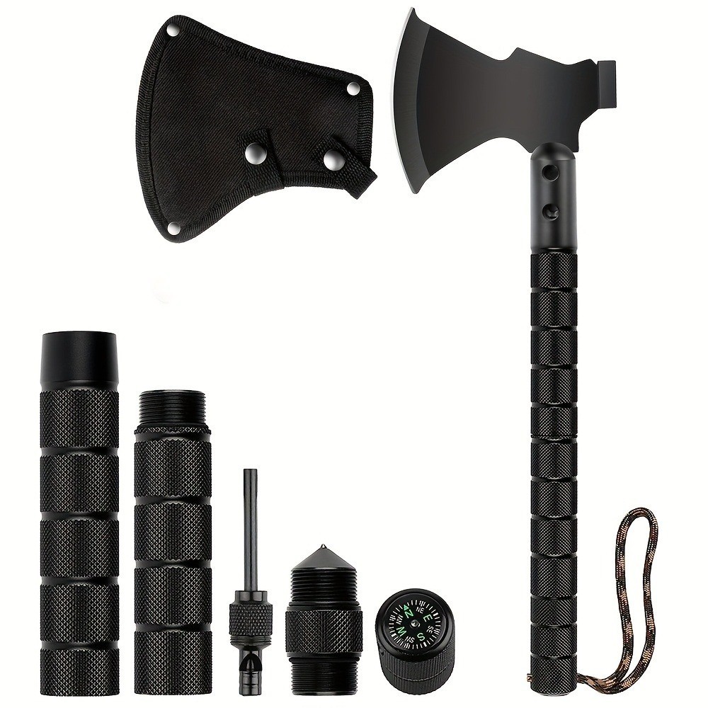 17" Tactical Camping Axe with Sheath - Multi-Functional Survival Tool Kit