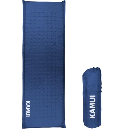 Self Inflating Sleeping Pad - 2 Inch Thick Camping Pad Connectable Medium Blue