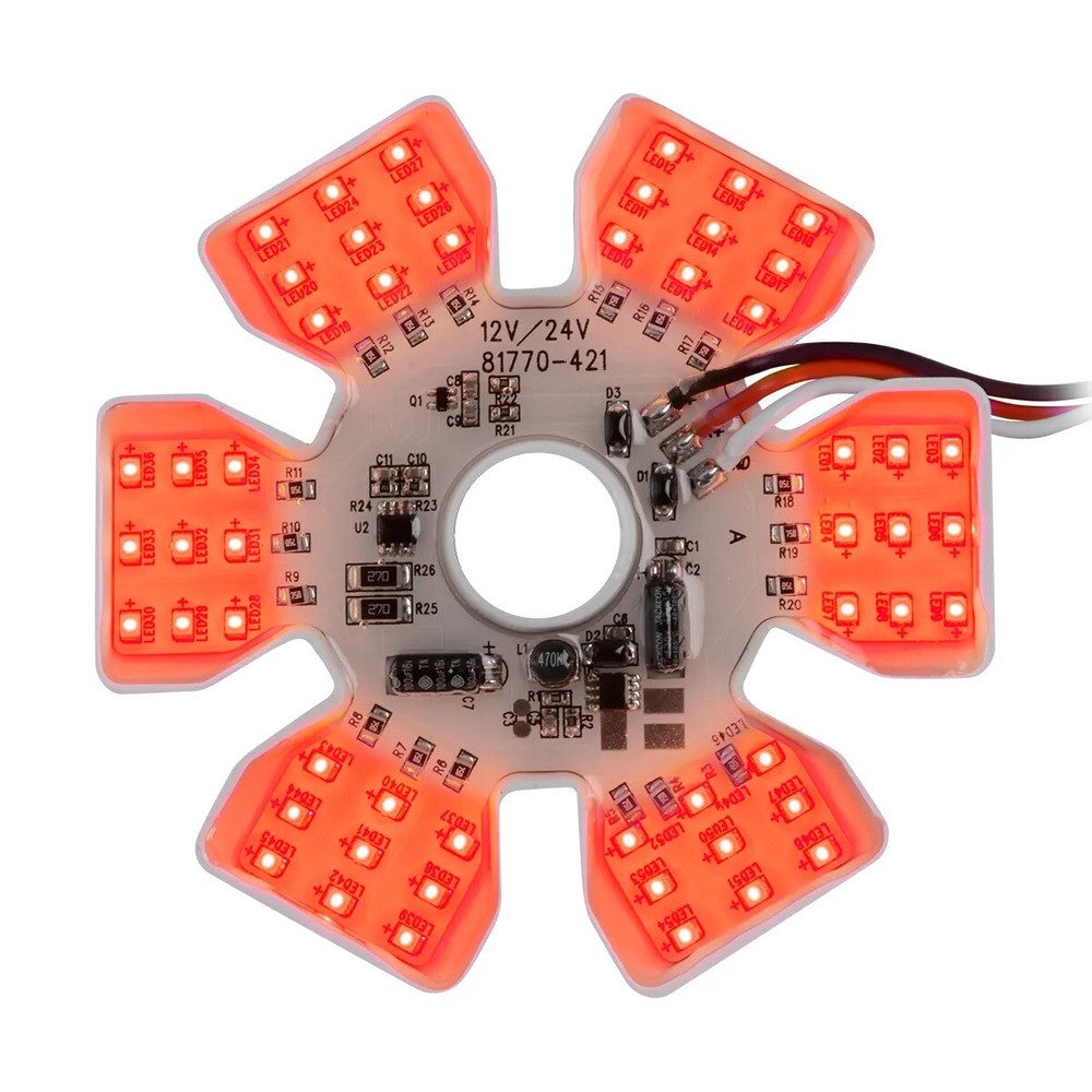 Red 54 LED Dual Function Air Cleaner Light For Peterbilt Kenworth Freightliner