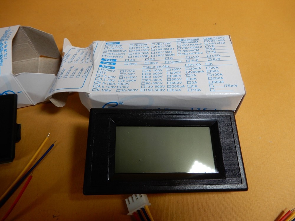 YB Electronics Digital Panel Meters YB5135D 2 NOS 1 Broken Clip