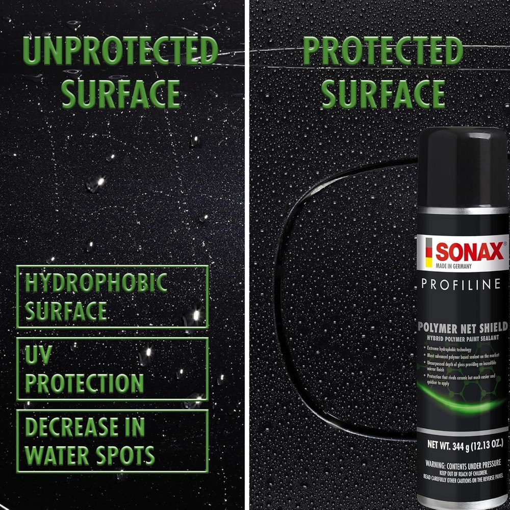 SONAX Polymer Net Shield 223300 Aerosol-Based Polymer Spray Sealant 340ml