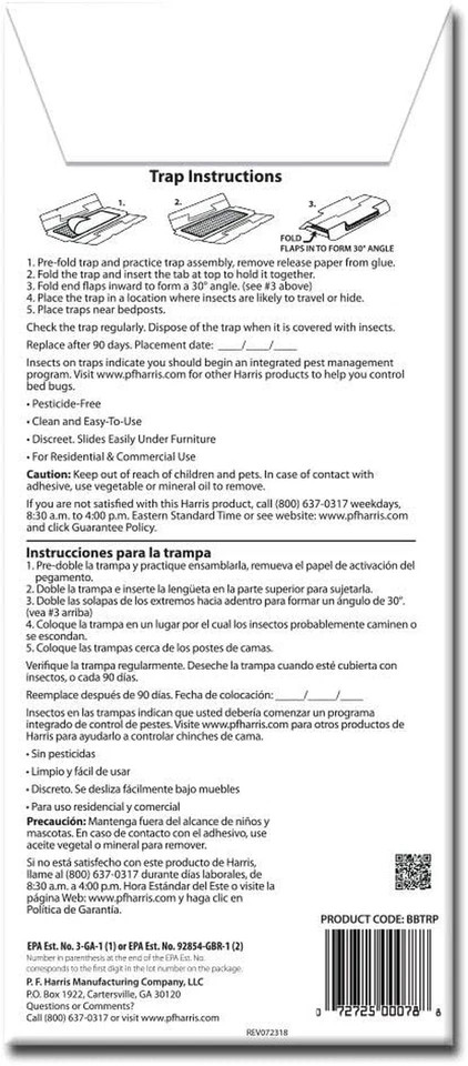 Bed Bug Early Detection Glue Traps (4/Pack)