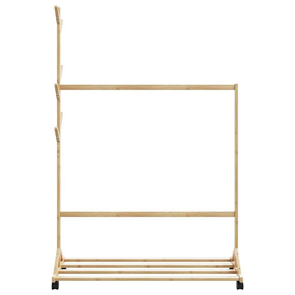 Clothes Rack Bamboo Medium Bamboo Clothes Rack Rectangular
