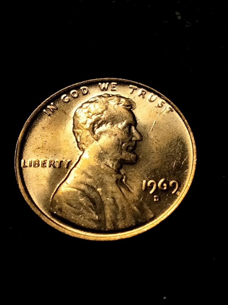 1969 D Lincoln Memorial Cent Die Break Error