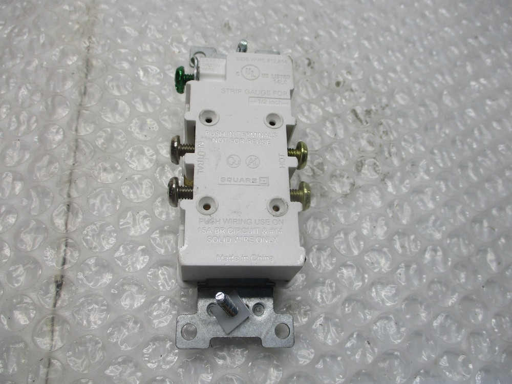 SQUARE D E515052 RECEPTACLE WHITE NSNP