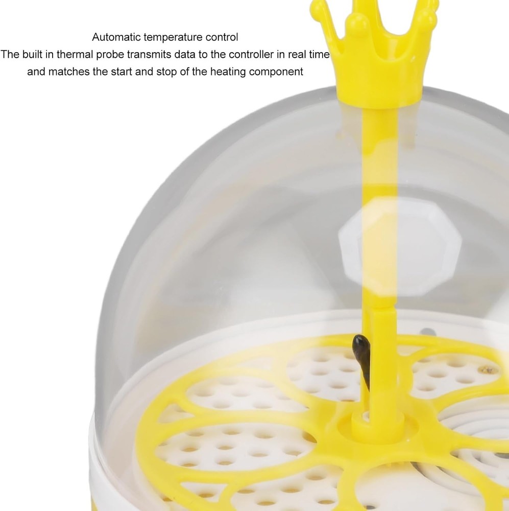 Mini Egg Incubator with Automatic Temperature Humidity Control, Transparent L...