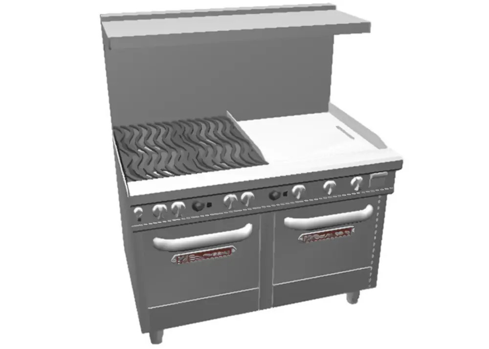 Southbend 4482EE-2GR Ultimate 48" Range Wavy Grates & 24" Griddle Right