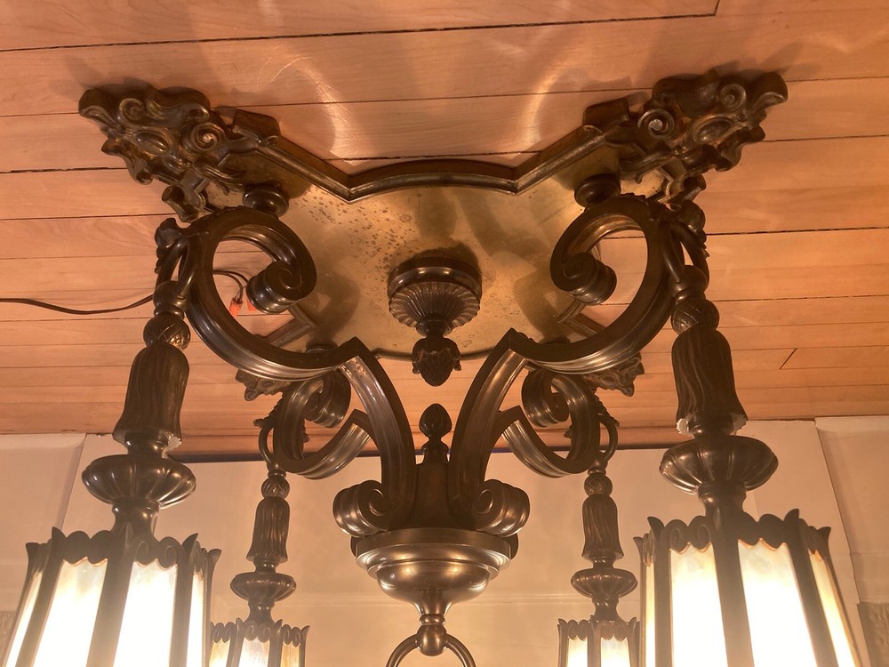 Exquisite Antique Light Fixture w/ Sconces