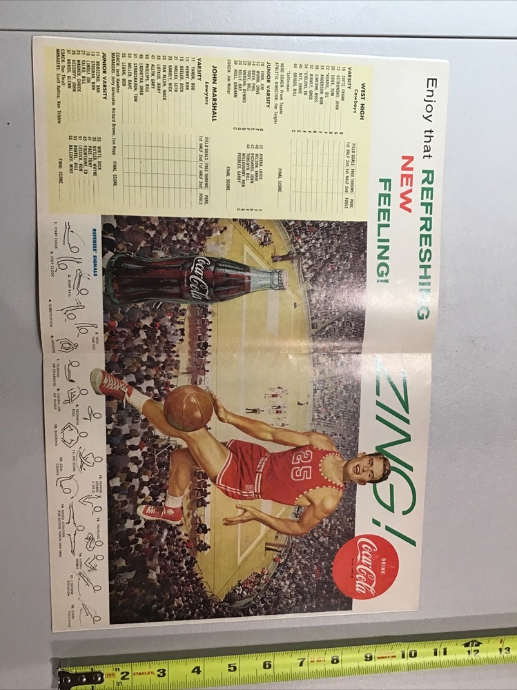 1962 West High School vs John Marshall Basketball Program High School