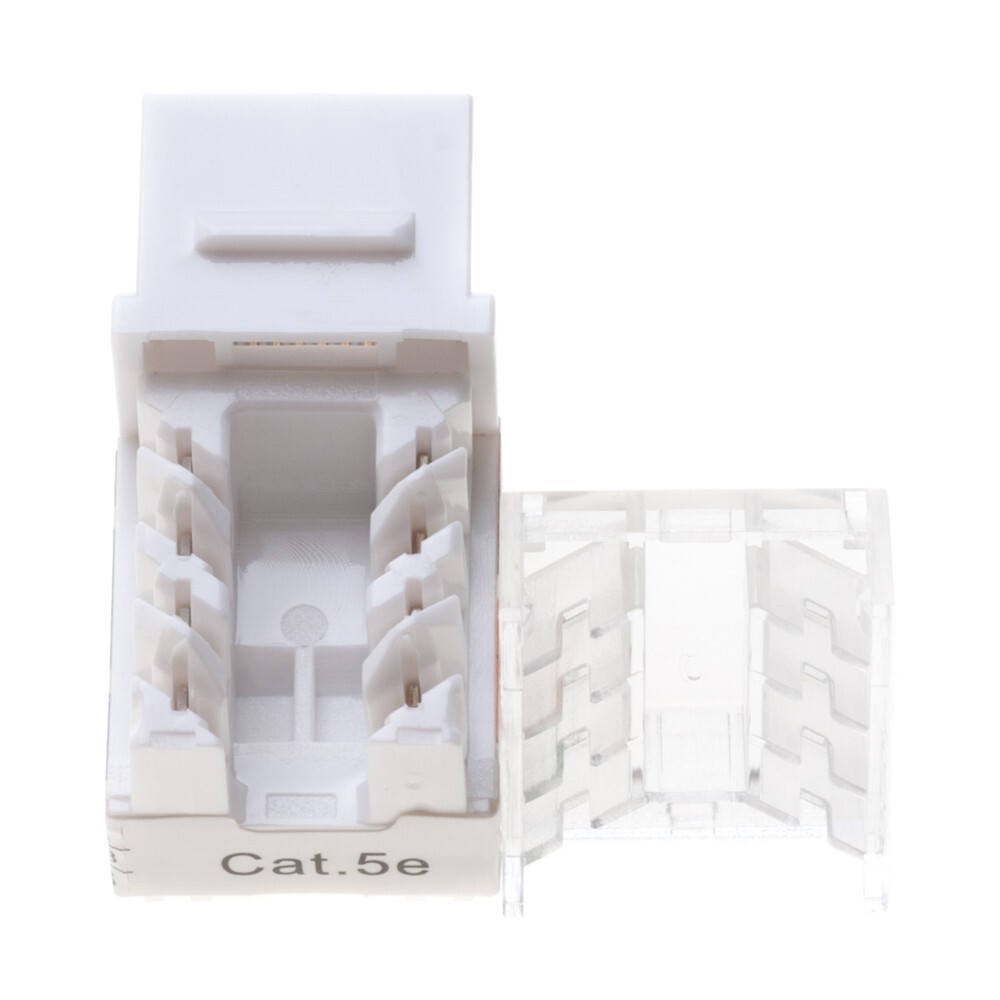 Punch Down Tool with Cat5e RJ45 Keystone Jack White 45-Degree Network Set Kit
