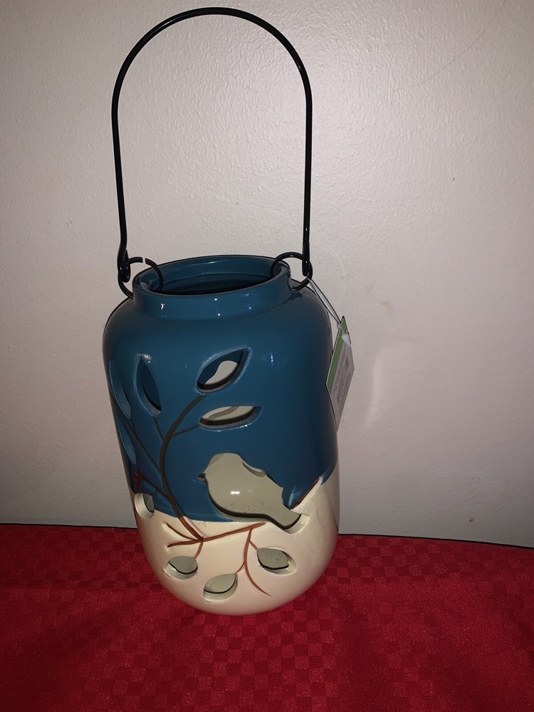 NEW WITH TAGS ~ Living Solutions Ceramic Bird Tea Light Holder Nice!!