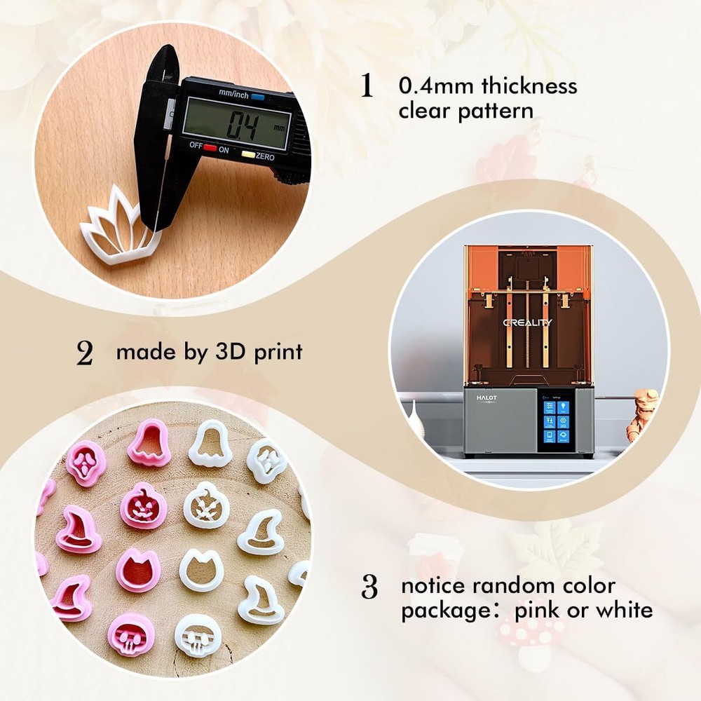 KEOKER Halloween Polymer Clay Cutters, Studs Cutters