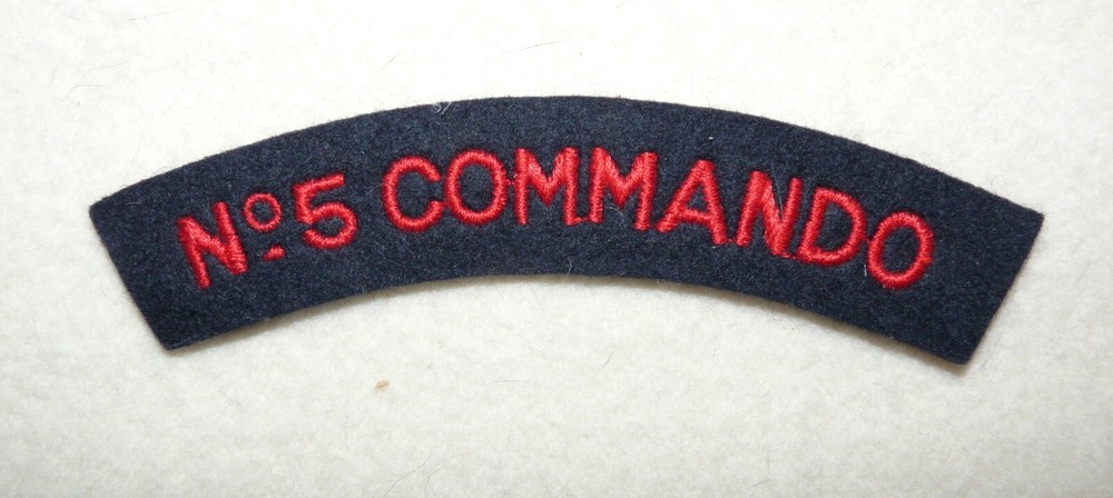 Repro WW2 British Number Five No 5 Commando Shoulder Title Patch