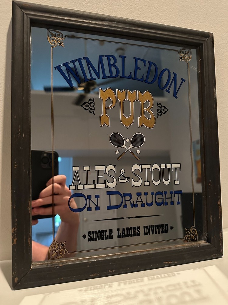 Wimbledon Pub Vintage Beer Mirror Sign