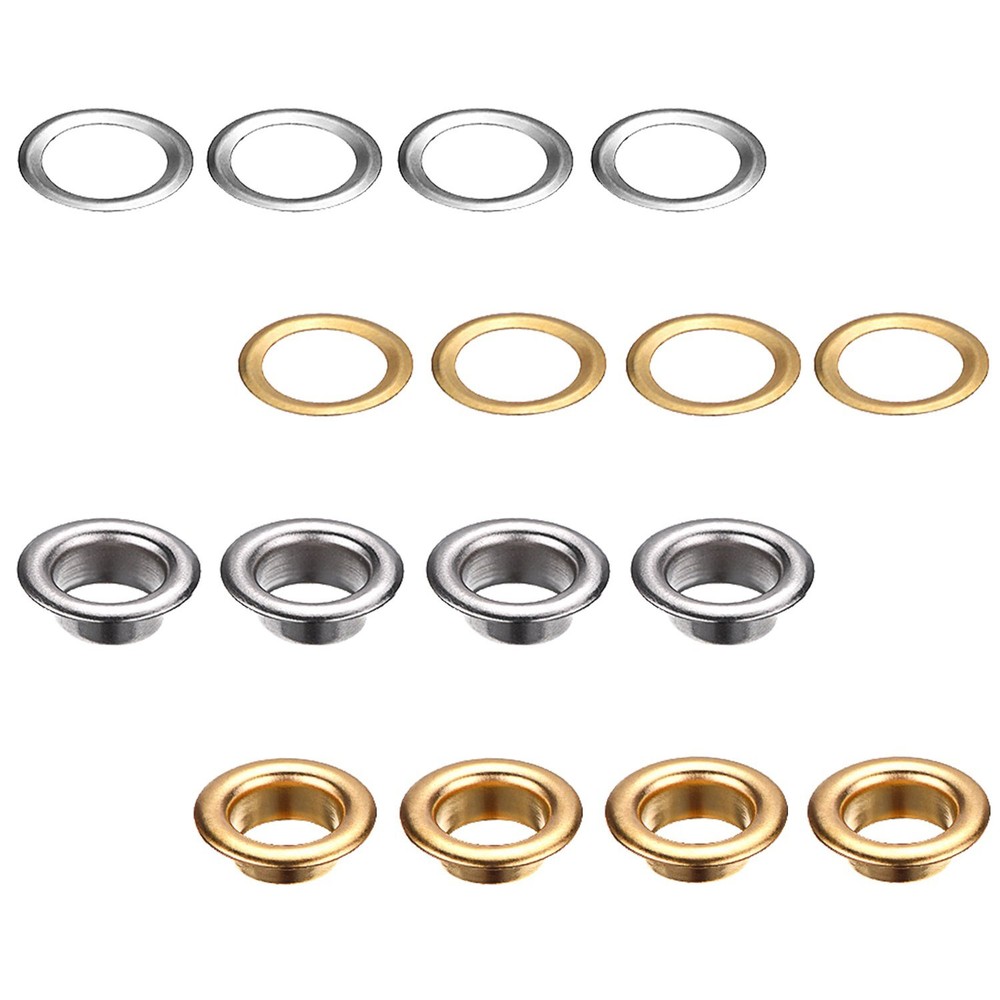 Grommet Kit 100 Sets 2 Colors 1/4 Inch Inside Diameter 3 Pieces Install Tool