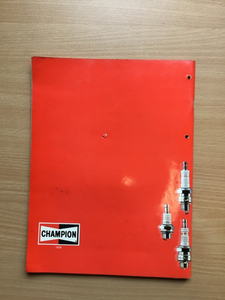 CHAMPION SPARK PLUGS Catalogue 1978