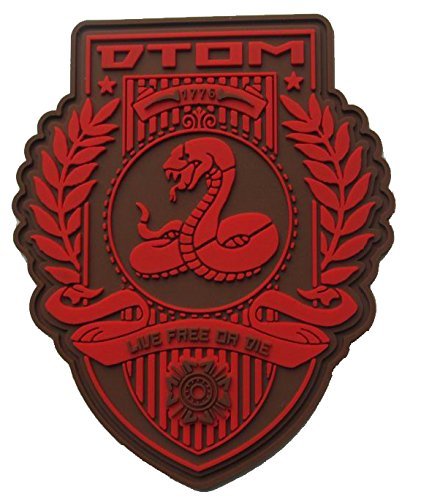 Don't Tread On Me DTOM PVC Morale Patch - Free Shipping