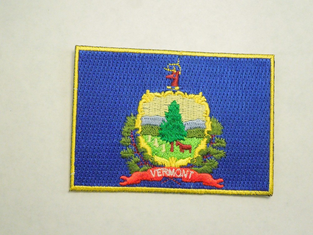 Vermont State Flag Seal Embroidered Iron On Patch