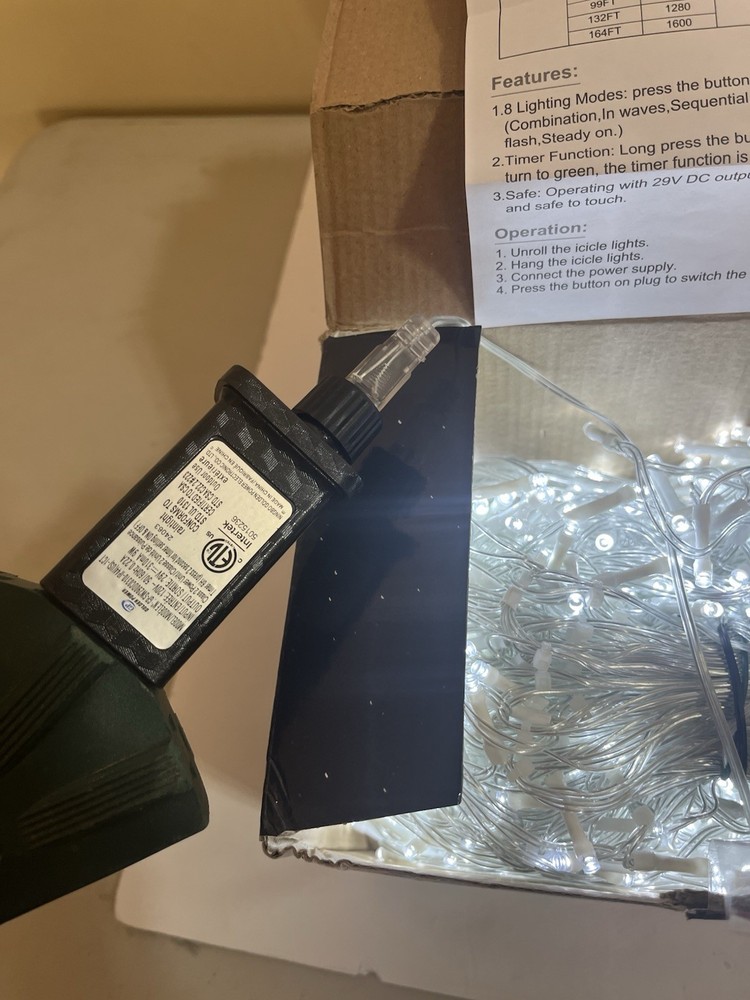 Icicle String Lights Clear